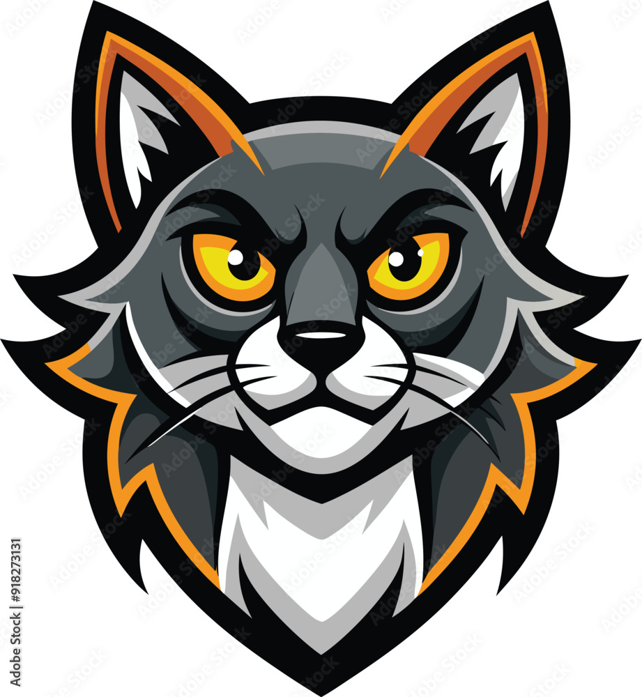 Fototapeta premium vector illustration of a cat logo
