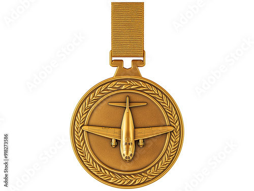Embossed gold medal