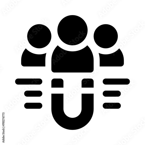lead generation glyph icon