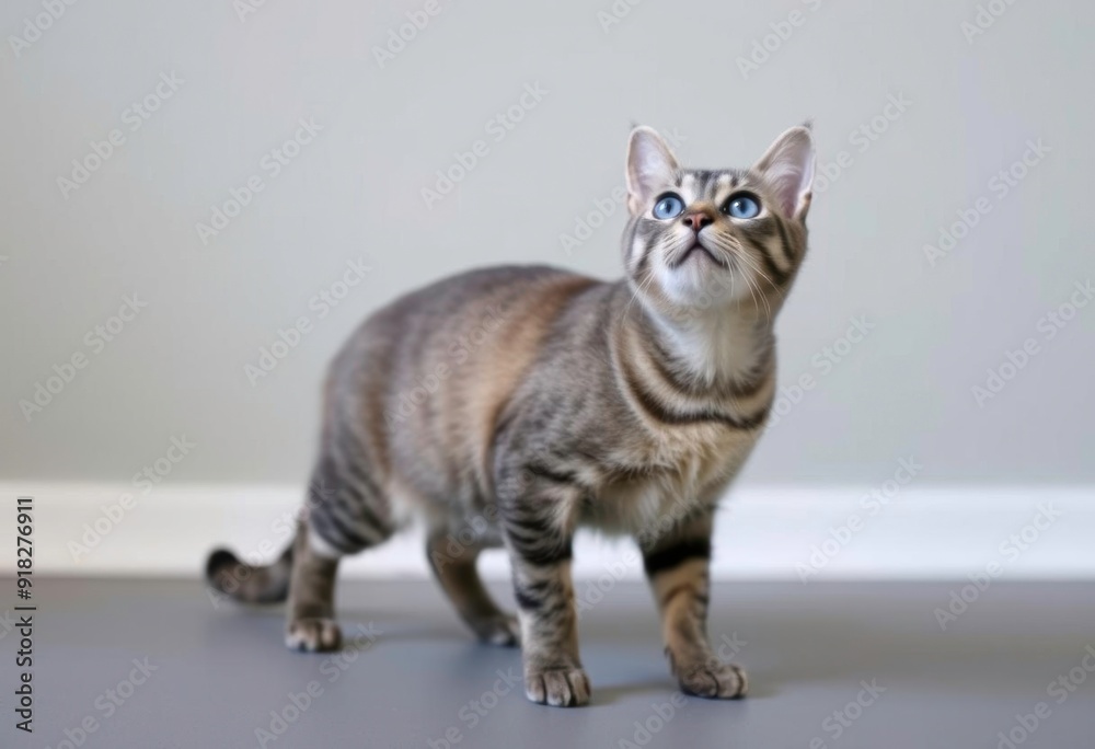 Obraz premium cat looking up