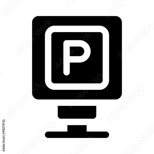 parking glyph icon