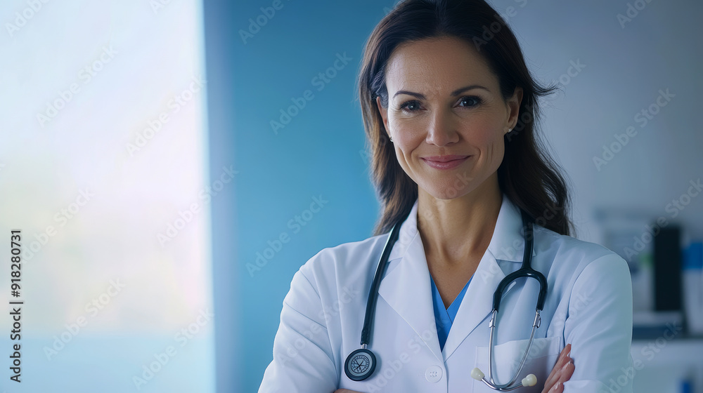 Doctor with Confidence and Professionalism in Her Work Environment Doctor with Confidence and Professionalism in Her Work Environment