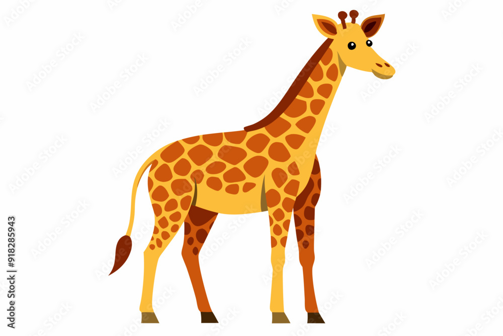 Cartoon Giraffe with Orange and Yellow Spots Cartoon Giraffe with Orange and Yellow Spots