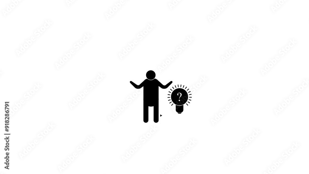 Animation video of
man asking questions icon. Animation video of
man asking questions icon.
