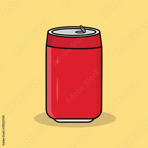 Soda aluminum cans illustration isolated on a solid color background
