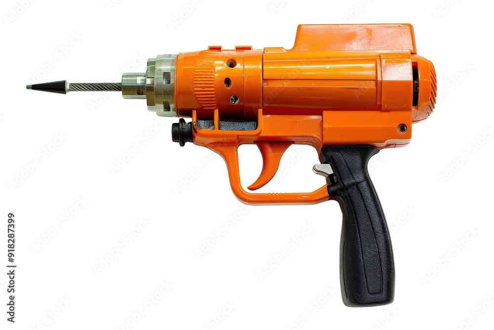 High-quality image of an orange power tool designed for construction and repair, showcasing its detailed features and functionality.