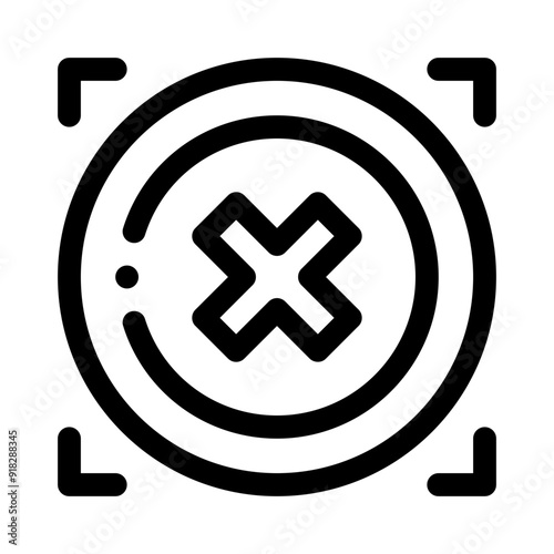 cross line icon