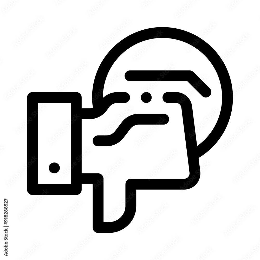 thumbs down line icon