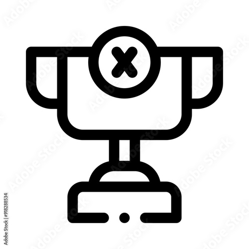 trophy line icon