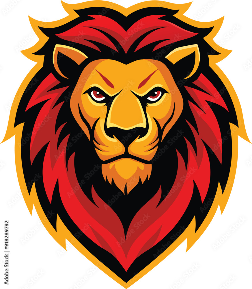 Obraz premium lion head vector. lion head vector illustration. lion vector illustration logo