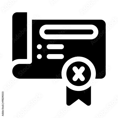certificate glyph icon