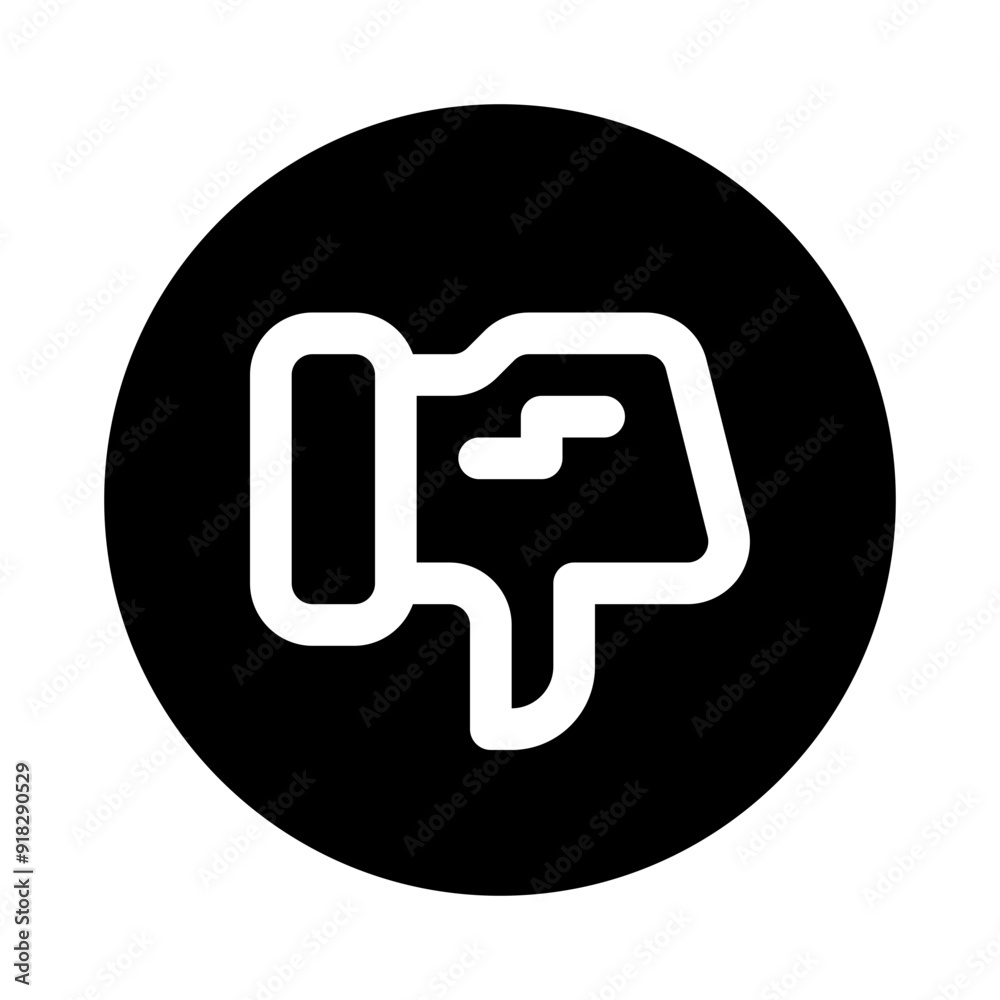 thumbs down glyph icon thumbs down glyph icon