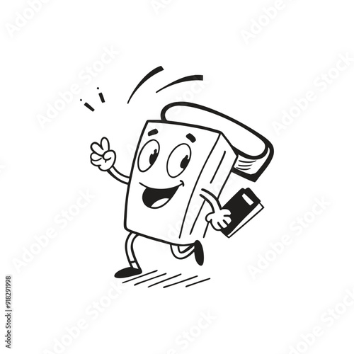 Cartoon Childreans Going Back To School