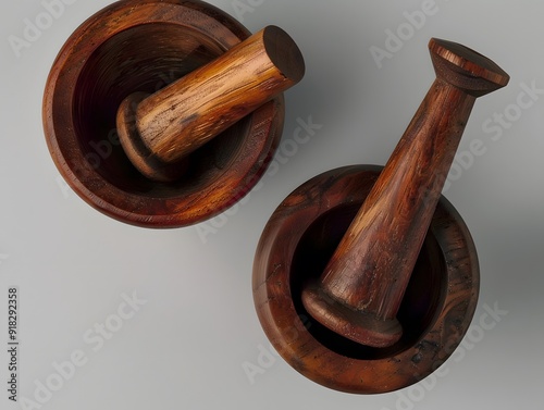 Wooden Mortar and Pestle