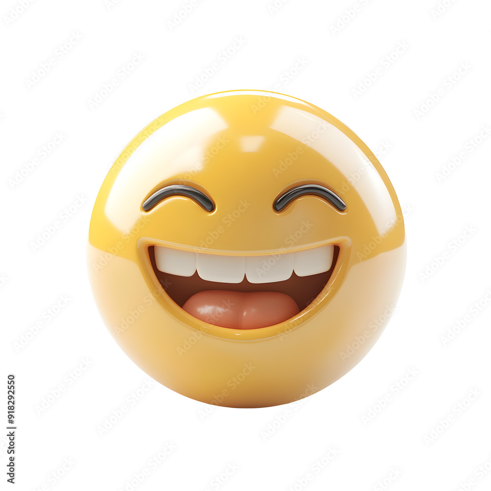 Grinning face with smiling eyes with transparent background Grinning face with smiling eyes with transparent background
