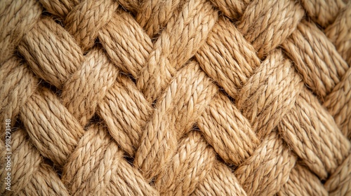 Woven jute texture, natural brown, closeup, rustic light