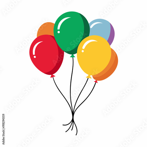 balloons art vector illustration