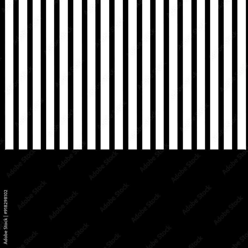 Seamless patterns with vertical stripes in black and white colors with the bottom third solid black, ideal for for various applications, like wallpaper, textiles, or modern graphic design elements. Seamless patterns with vertical stripes in black and white colors with the bottom third solid black, ideal for for various applications, like wallpaper, textiles, or modern graphic design elements.