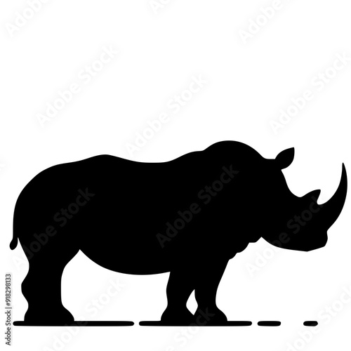 Silhouette of a rhino