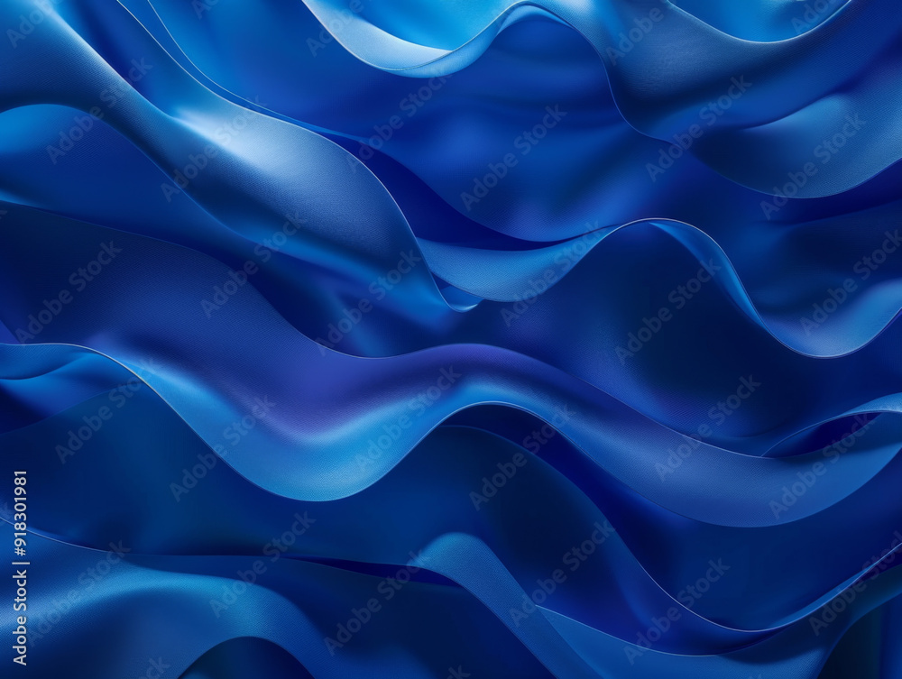 Abstract Blue Wavy Fabric Background Abstract Blue Wavy Fabric Background