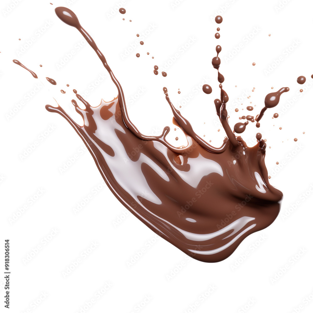 Liquid Chocolate Splash on Transparent Background Liquid Chocolate Splash on Transparent Background