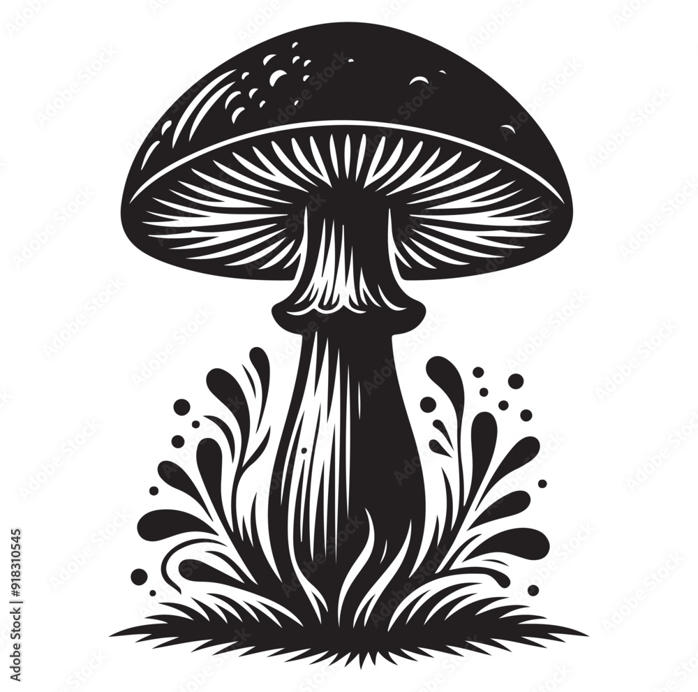 Mushroom icon silhouettes vector. Mushroom icon silhouettes vector.