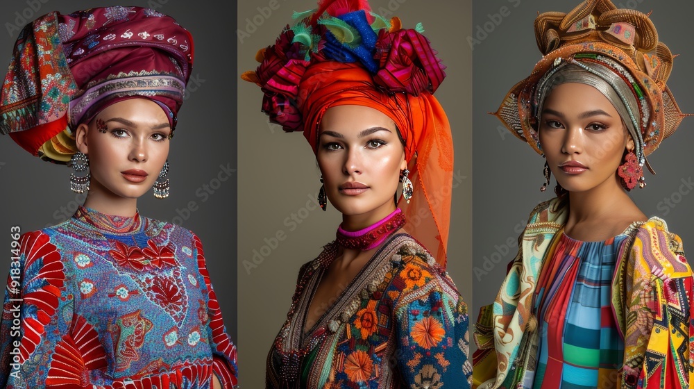 Fototapeta premium Cultural fashion styles from around the world 
