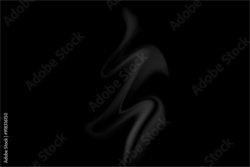 Simple smoke, hot smoke, coffee cup, food steam or vapor clouds, realistic smoke, hot dish or mug haze design elements on black background.
