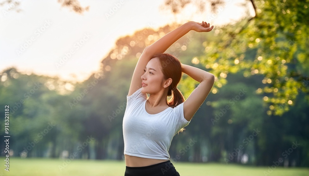 公園でストレッチをしている若いアジア人の女性。(Young Asian woman stretching in the park.)
公園でストレッチをしている若いアジア人の女性。(Young Asian woman stretching in the park.)