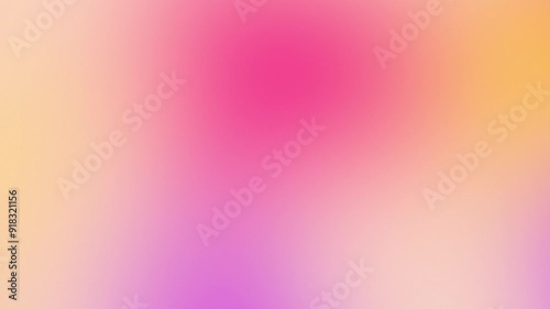 Abstract gradient background with slowly flickering pink, purple, yellow and beige colors. Seamless loop cycle animation that can repeat endlessly. Smooth transition