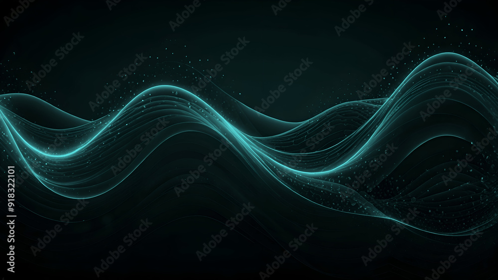 Green wave flowing on black background green anf black abstract wallpaper Green wave flowing on black background green anf black abstract wallpaper