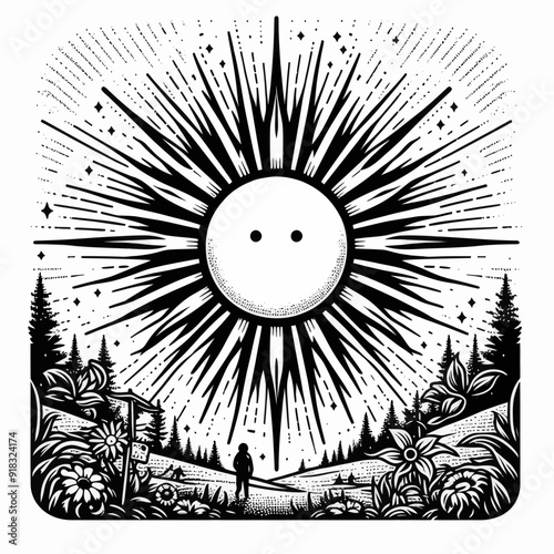 vector of sunrise design 