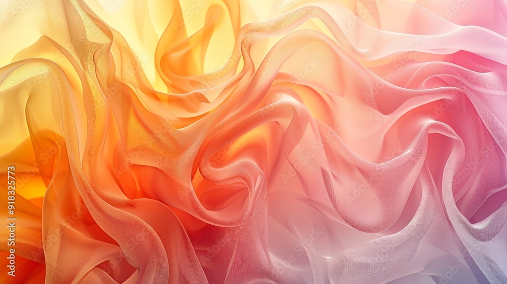 Obraz premium Abstract swirling patterns in warm colors create a dynamic visual effect reminiscent of watercolor designs