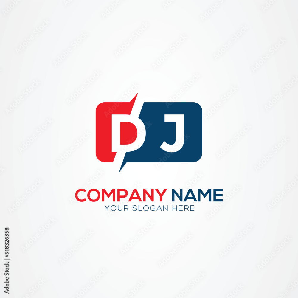 Obraz premium DJ or JD Creative Modern Letters Logo Design Element