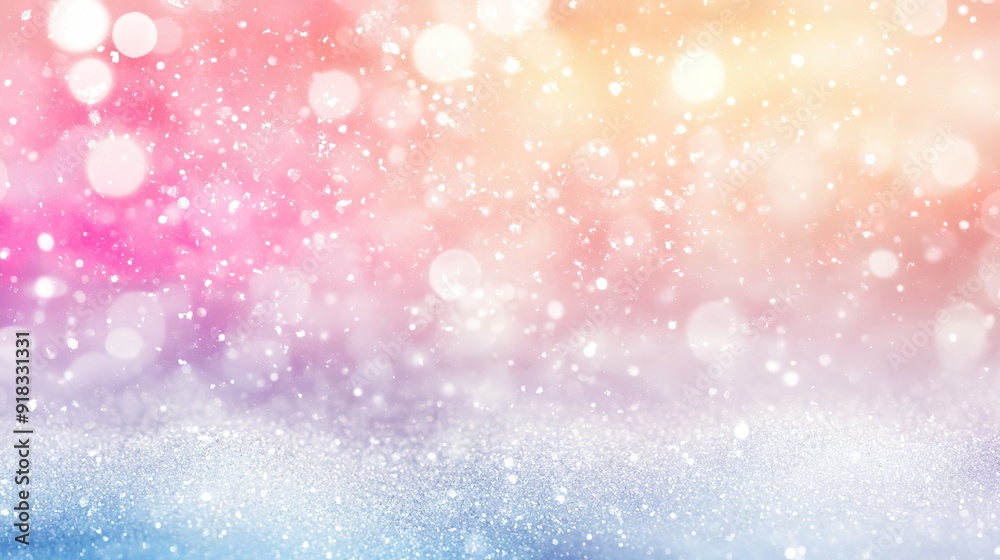 Abstract Sparkling Background with Pastel Colors and Glitter