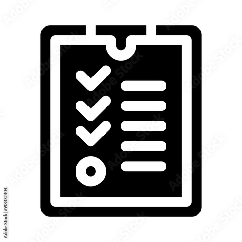 checklist glyph icon