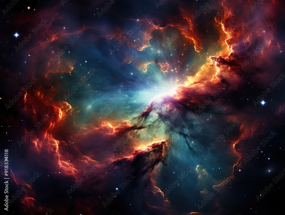Space background with stardust and shining stars realistic colorful cosmos Space background with stardust and shining stars realistic colorful cosmos