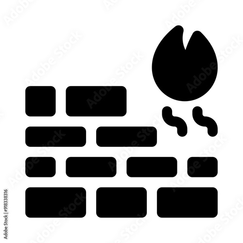 firewall glyph icon