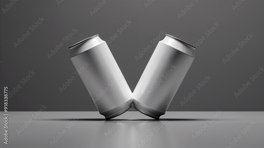 a white can mockup picture with a gray background a white can mockup picture with a gray background
