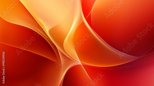 Red and orange abstract background with simple shapes, featuring smooth curves.