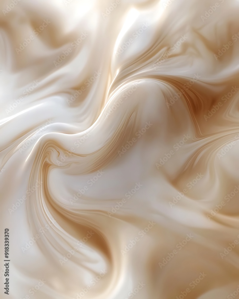 Closeup of Swirling Milk and Coffee with Light Trails and Bokeh Effects Closeup of Swirling Milk and Coffee with Light Trails and Bokeh Effects