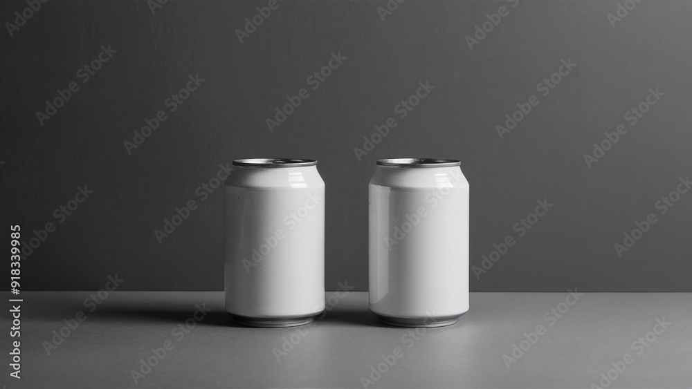 a white can mockup picture with a gray background a white can mockup picture with a gray background