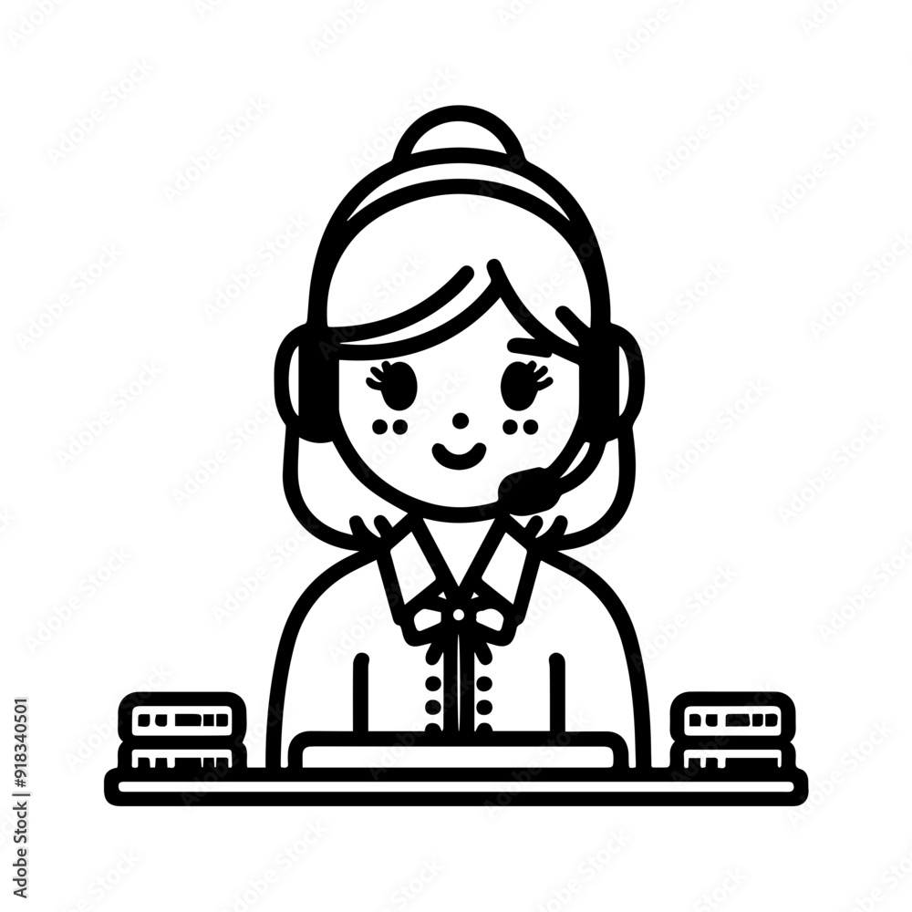Customer service woman avatar icon Customer service woman avatar icon