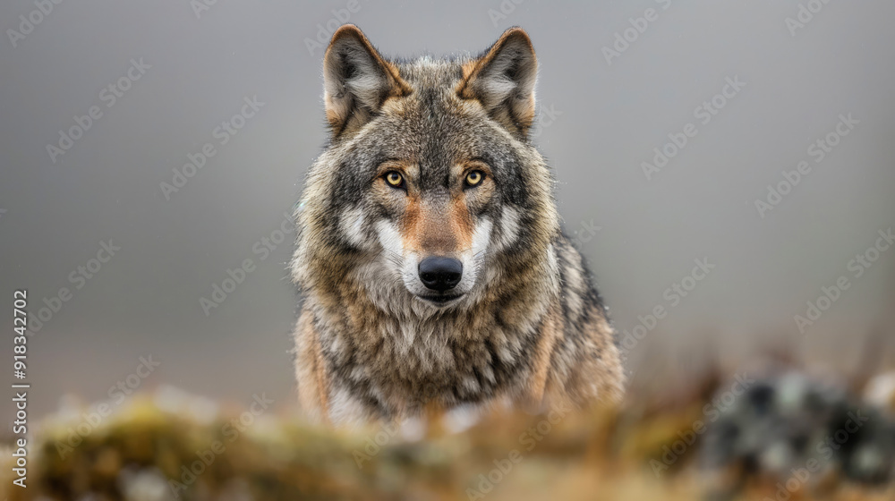 Obraz premium Wolf wallpaper. Wolf poster