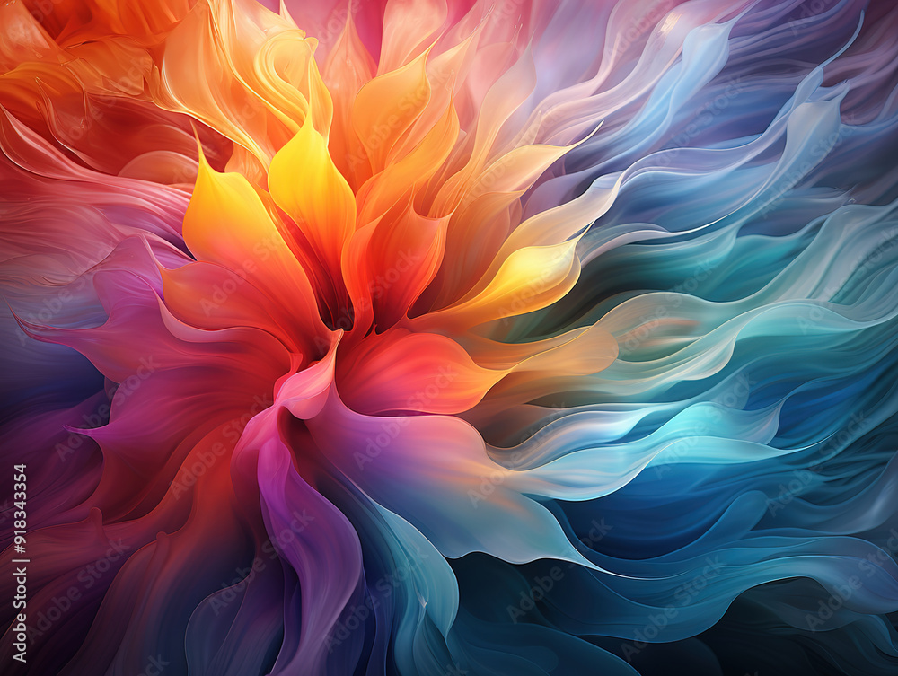 Glowing abstract shapes explode in futuristic celebration Glowing abstract shapes explode in futuristic celebration