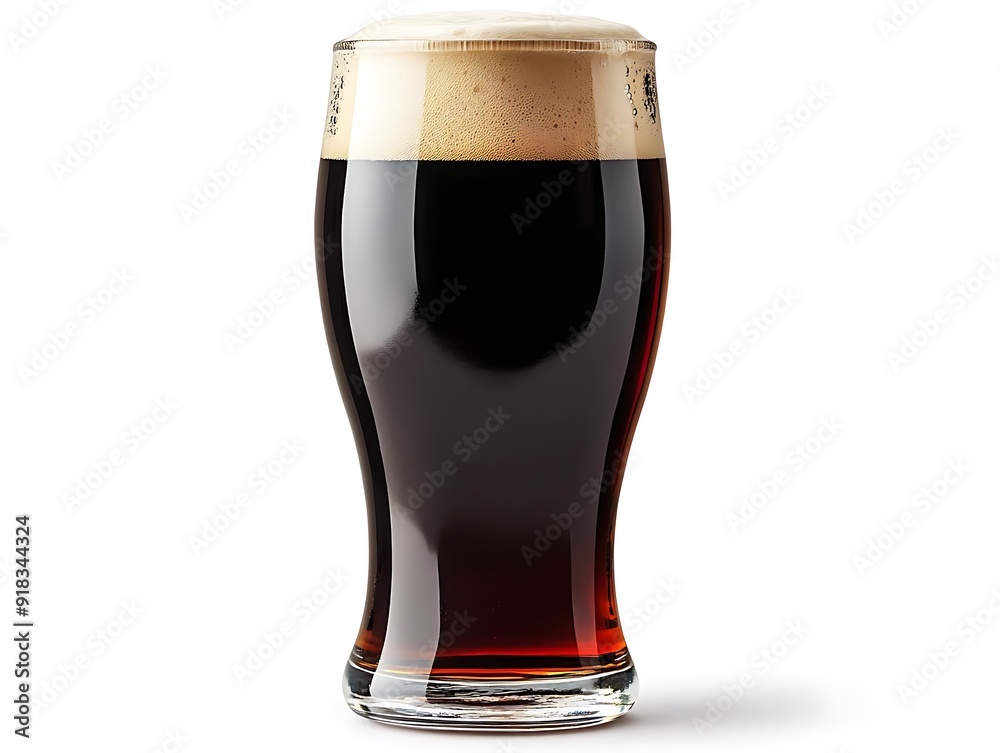 Glass of Dark Beer with Creamy Head - Photo Glass of Dark Beer with Creamy Head - Photo