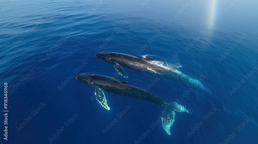Fototapeta premium humback whale under the water