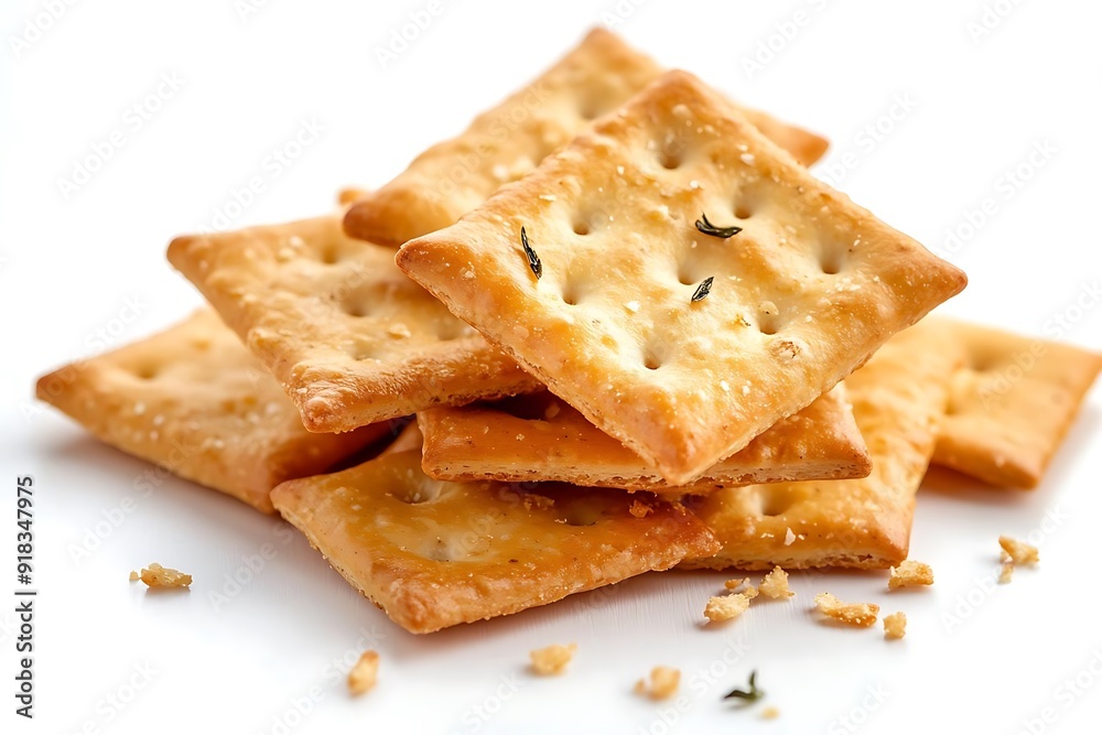 Crispy Crackers with Herbs and Salt - Photo Crispy Crackers with Herbs and Salt - Photo