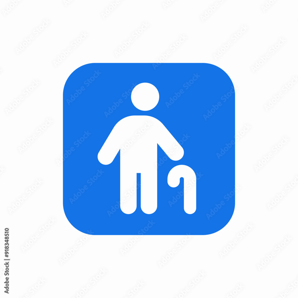 senior old man stick icon help care senior old man stick icon help care