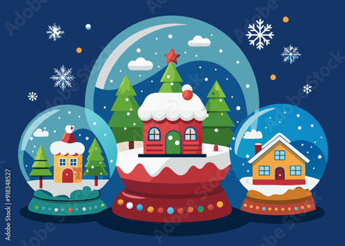 Snow Globes with Christmas Scenes